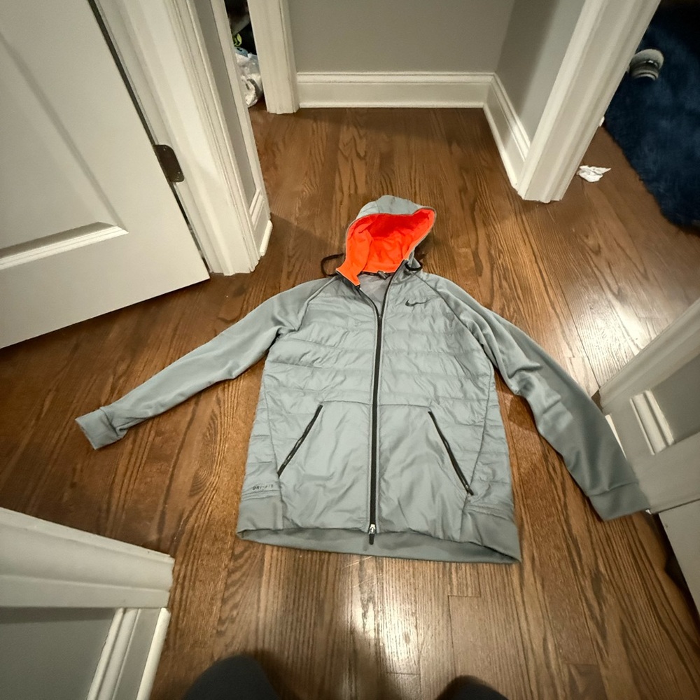 Nike Men's Performance Jacket in Gray and Orange